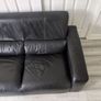 Free black two seater leather couch Image 3