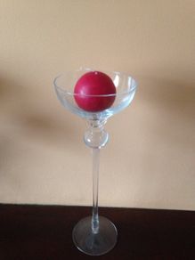Beautiful Glass Candle Holder with candle