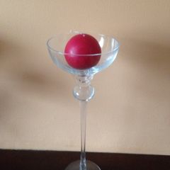 Beautiful Glass Candle Holder with candle