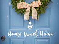 main image for ad Home Sweet Home Front Door Decal, Home Sweet Home Door Decal, Home Sweet Home,  Home Sweet Home Decal, Home Sweet Home Window Sticker, Home Sweet Home Door Sign