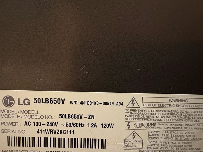 LG 50inch A+ Smart TV