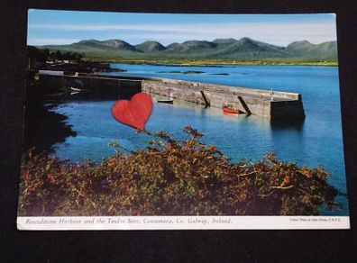 Ireland Postcard : Roundstone Harbour and The Twelve Bens , Connemara , Co. Galway - 1980s