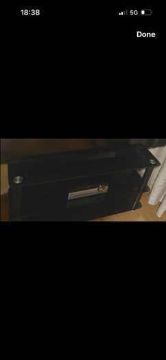 glass tv stand 3 shelf