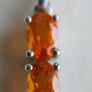 Vintage Sterling Silver 925 Amber pendant, Orange Amber Pendant 11" - 2,6g Image 8
