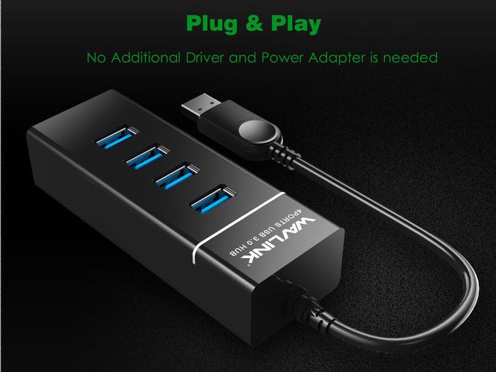Wavlink 4 Ports USB 3.0 Multi HUB Splitter Expansion Desktop High Speed (Brand New/Warranty)