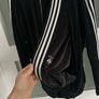 Black velour Adidas track top Image 3