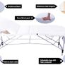 Portable Massage Bed Table - 3-Section Aluminium Foldable Beauty Couch for Reiki Therapy Treatment Salon Healing - Metal Headrest Support/with Carry Bag (FREE SHIPPING) Image 5