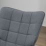 Rocking chair with ottoman, comfortable, up to 130 kg, linen look, 64x89x90cm, Gray Image 5