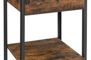 _Bedside Table with Drawer and Shelf