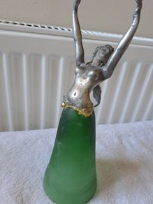 Pewter and green glass bridal cup