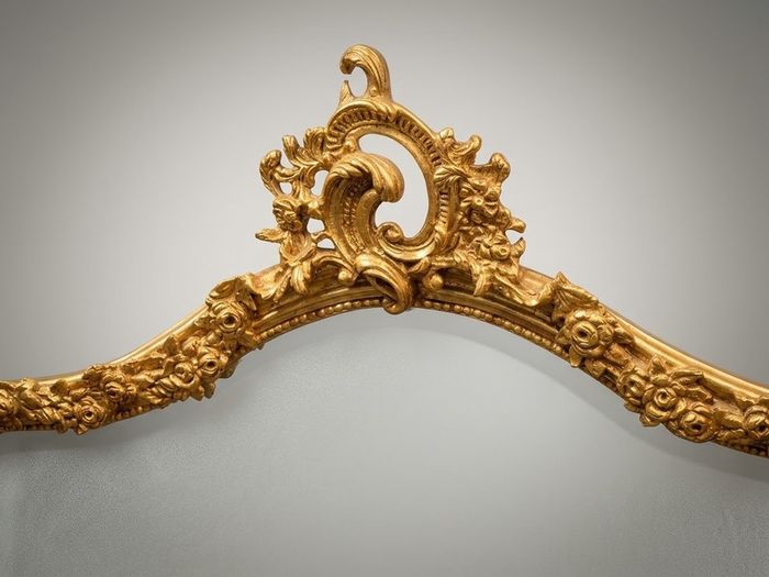Large Gilt Wood Ornate Overmantle Mirror