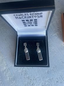Rennie Macintosh inspired  925 Silver Earrings