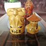 1970s Glossy Kitsch Ceramic Rice Container Price and Kensington England Image 6