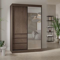 Wardrobe HAITI 140cm Brown