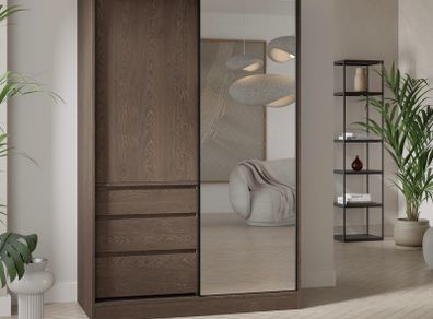 Wardrobe HAITI 140cm Brown