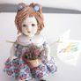 Lino Zampiva Spaghetti Hair Porcelain Girl Figurine Image 5