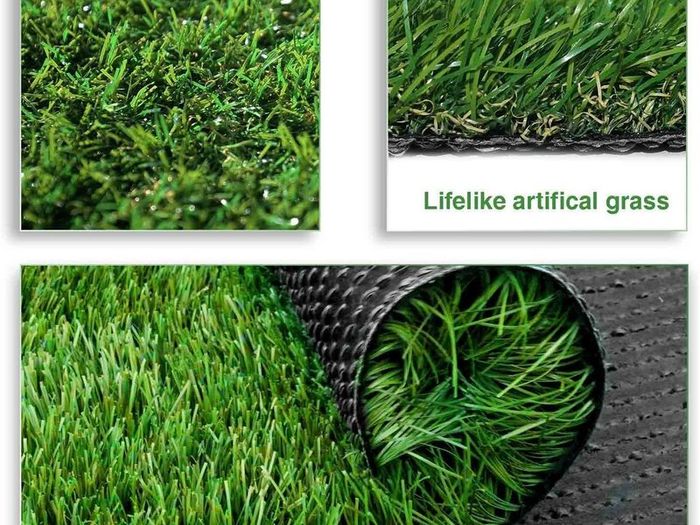 Premium Synthetic Artificial Grass Turf 10mm Pile Height, High Density Fake Faux Grass Turf, Natural and Realistic Looking Garden Pet Dog Lawn(1mx3m)