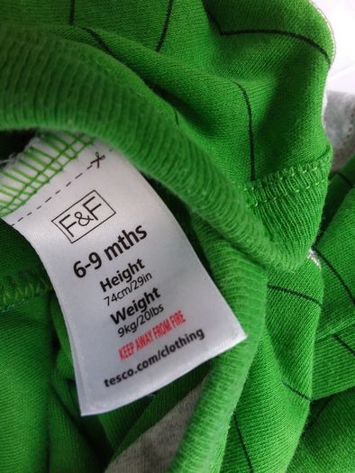 Dinosaur Green One Piece Outfit Unisex Babysuit 6-9 months