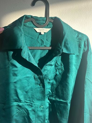 dark green blouse