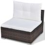 5 Piece Garden Lounge Set with Cushions Poly Rattan Brown (FREE SHIPPING) Image 8