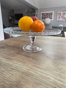 glass cake fruit stand