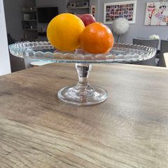 glass cake fruit stand