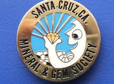 SANTA CRUZ MINERAL & GEM SOCIETY (California, USA) - membership enamel badge (1990's)
