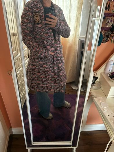 Woolen handmade longline cardigan