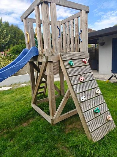 slide and climbing frame