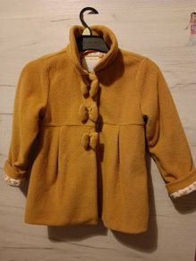 Mustard girls soft teddy spring coat 3-4-5