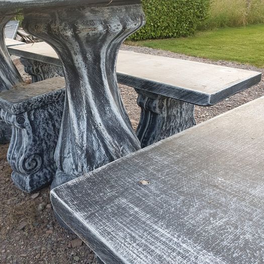 Solid Concrete Garden Dining Set