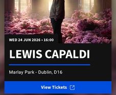 Lewis Capaldi Marley Park 24th June 2026