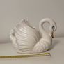 Ceramic Cream Swan Planter Image 5