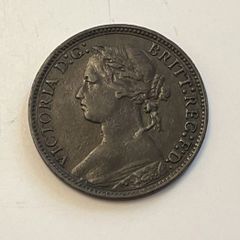 Q Victoria Farthings X2 1860 and 1867
