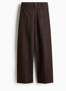 Brown Wide Leg Jeans