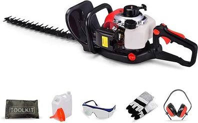 BU-KO 26cc Petrol hedge Trimmer, Handheld Hedge Cutter