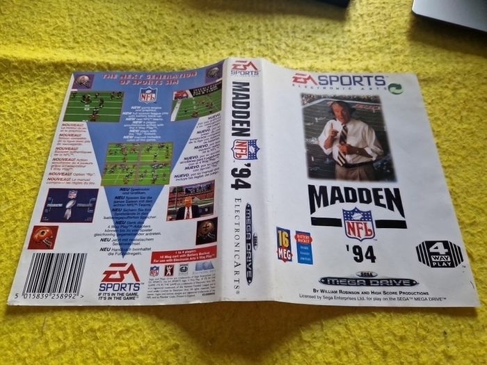 NFL Madden 94 1994 Mega Drive Arcade Retro Games Original
