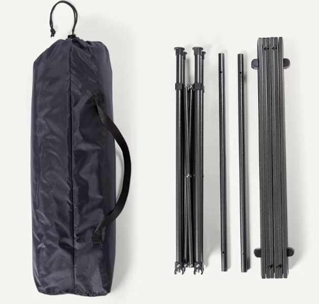 Camping Table, Tall, 70.4 cm W x 70.4 cm (D) x 69.9 cm H Black