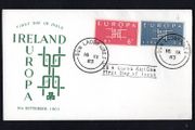 1963 Ireland Europa (CEPT) Commemorative Stamps Illustrated First Day Cover (FDC) with Dun Laoghaire steele cancel