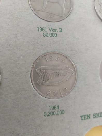 irish coin folder included mule halfcrown