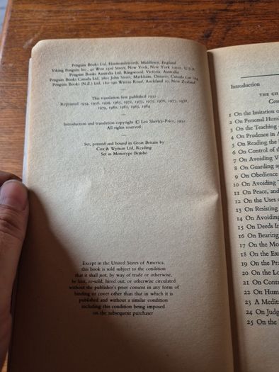 Vintage 1952 Thomas A Kempis 1st Ed. The Imitation of Christ First Edition Penguin Classics. Religious.