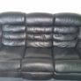 Leather sofa with leather armchair Image 6