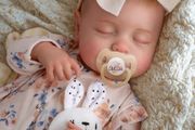 Reborn Dolls 17 Inch Soft Body Lifelike-Newborn Baby Dolls Sleeping Girl Dolls with Clothes and Toy Accessories Gift for Kids Age 3+, Yellow Floral