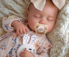 Reborn Dolls 17 Inch Soft Body Lifelike-Newborn Baby Dolls Sleeping Girl Dolls with Clothes and Toy Accessories Gift for Kids Age 3+, Yellow Floral