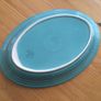 Vintage Fiestaware Turquoise Oval Platter Image 2