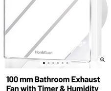 Bathroom Exhaust Fan with Timer & Humidity Function