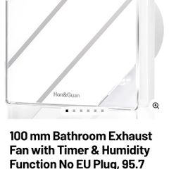Bathroom Exhaust Fan with Timer & Humidity Function