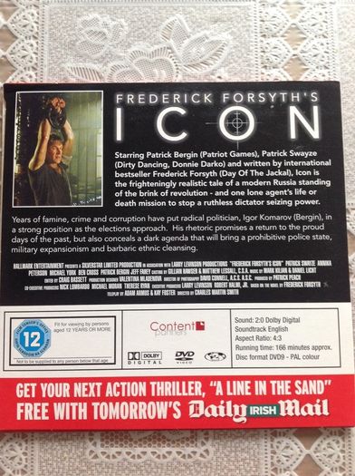 Frederick Forsyth's ICON.   DVD film