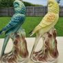 Pair of Capodimonte parrots Image 3
