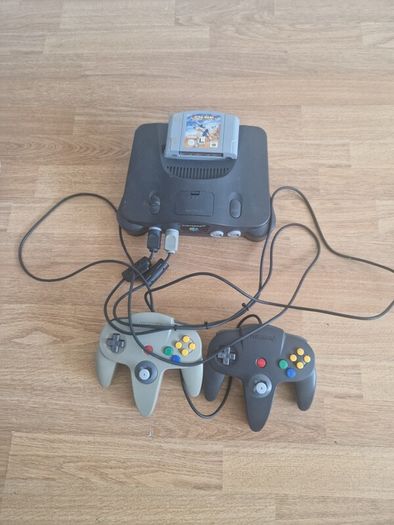 Nintendo 64 plus 2 controllers and star wars game